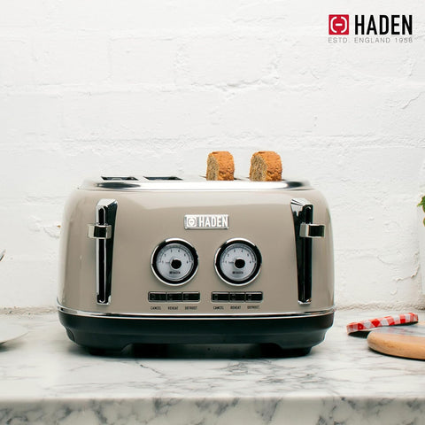 Haden Dorset 4-Slice Retro Toaster – Beige