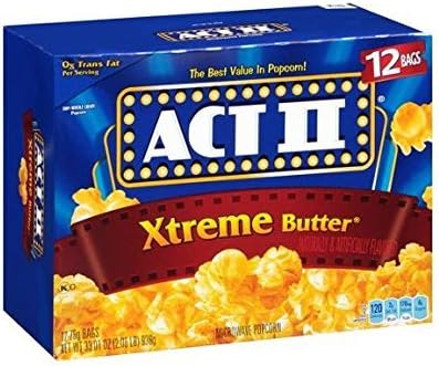 ACT II Xtreme Butter Popcorn, 12 Bags