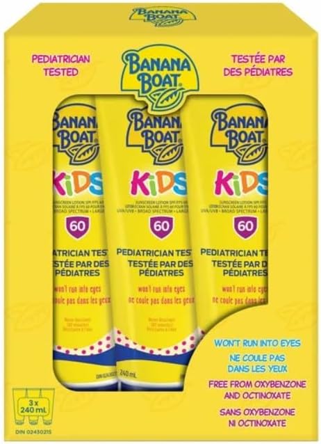 Banana Boat Kids Sunscreen SPF 60 – 3 x 240mL
