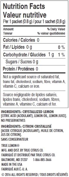 True Lemon Water Enhancer Packets, 100 Ct
