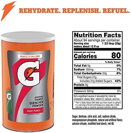 Gatorade Powder, Fruit Punch, 76.5 oz