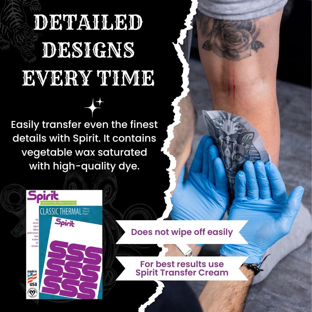 Spirit Classic Tattoo Transfer Paper – 100 Sheets