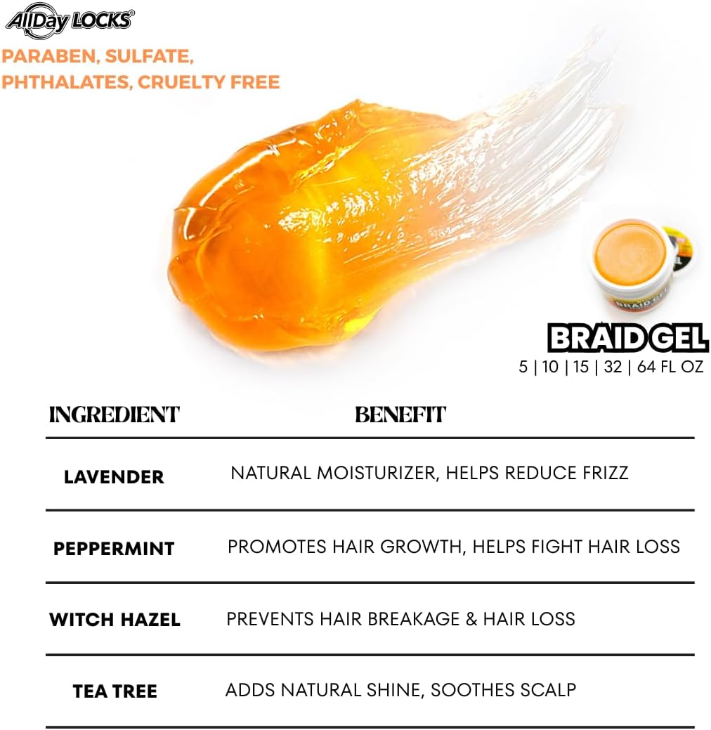 AllDay Locks Extreme Hold Gel – 5 Ounce