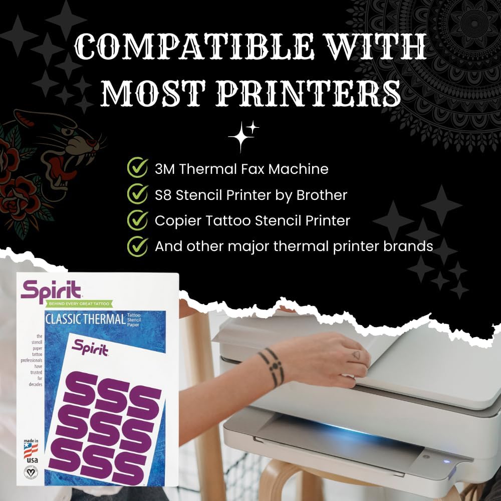 Spirit Classic Tattoo Transfer Paper – 100 Sheets