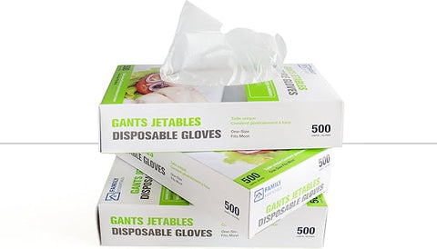 Family Essentials Disposable Gloves – 500 Pack