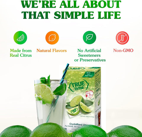 True Lime Water Enhancer Packets, 100 Ct