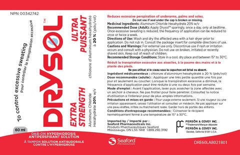 Drysol Extra Strength Antiperspirant – 60ml