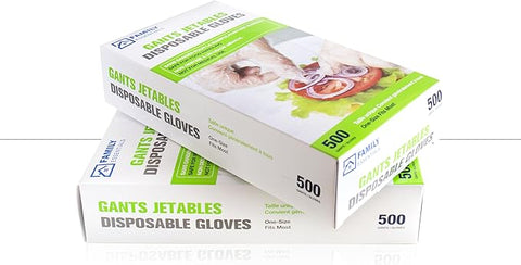 Family Essentials Disposable Gloves – 500 Pack