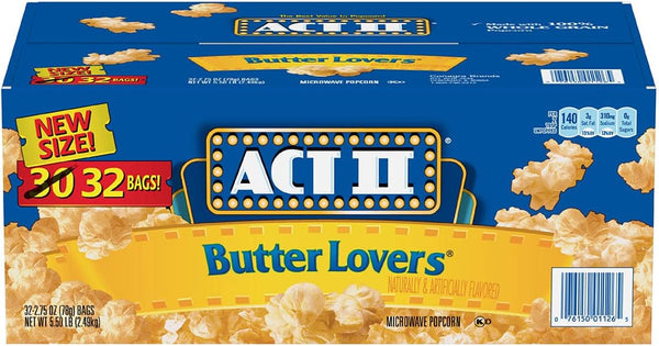 ACT II Butter Lovers Popcorn, 32 Bags
