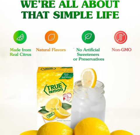 True Lemon Water Enhancer Packets, 100 Ct