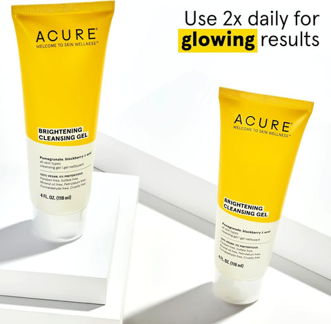 Acure Organics Brightening Cleansing Gel - 4 oz
