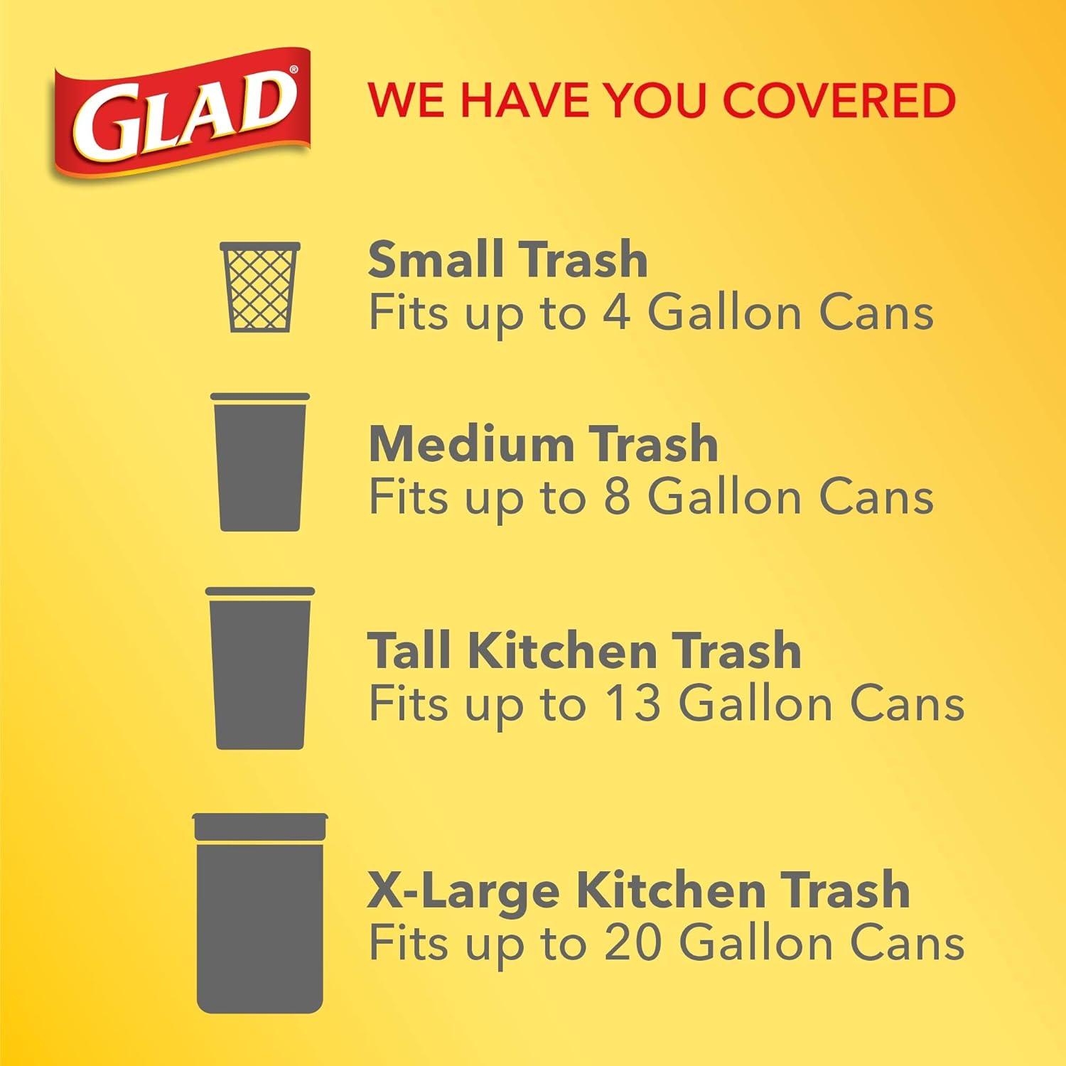 Glad OdorShield Small Trash Bags – 80ct