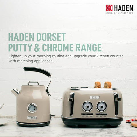 Haden Dorset 4-Slice Retro Toaster – Beige
