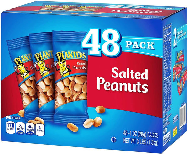 Planters Salted Peanuts, 48 Pack (1 oz)