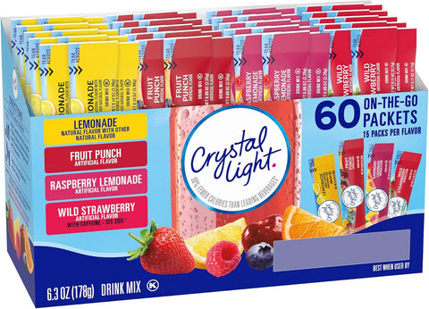 Crystal Light Drink Mix Variety Pack, 60 Ct
