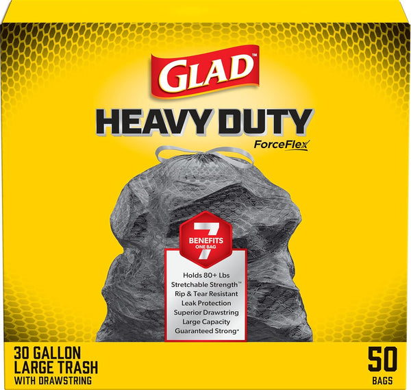 Glad Dual Defense Trash Bags – 30 Gal, 50ct