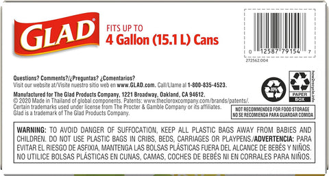 Glad OdorShield Small Trash Bags – 80ct