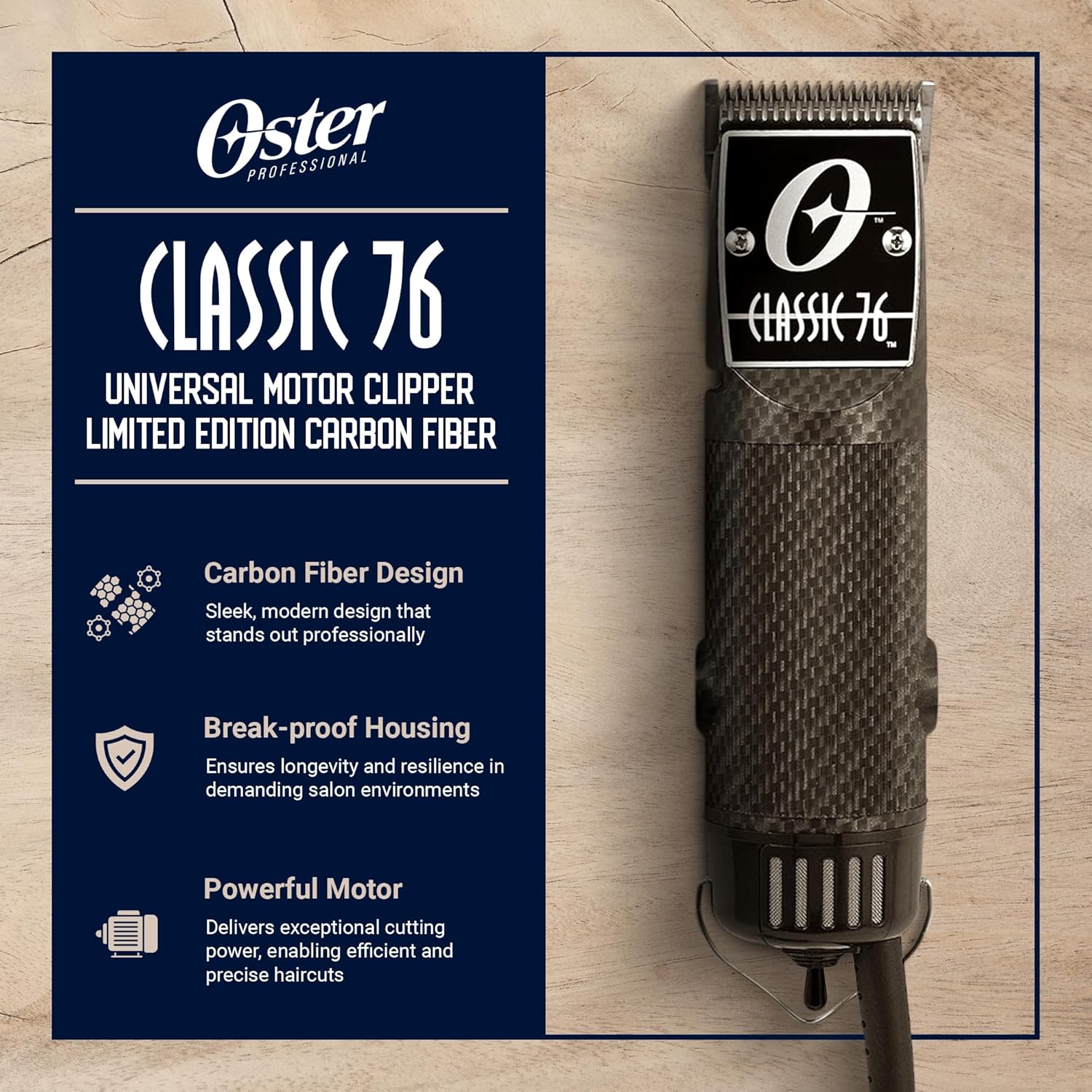 Oster Classic 76 Clipper – Carbon Fiber Edition
