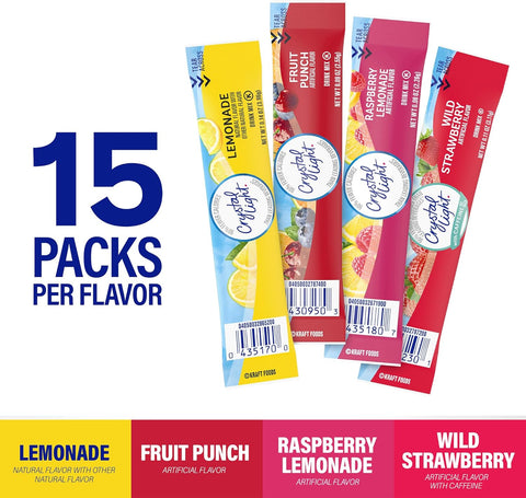 Crystal Light Drink Mix Variety Pack, 60 Ct