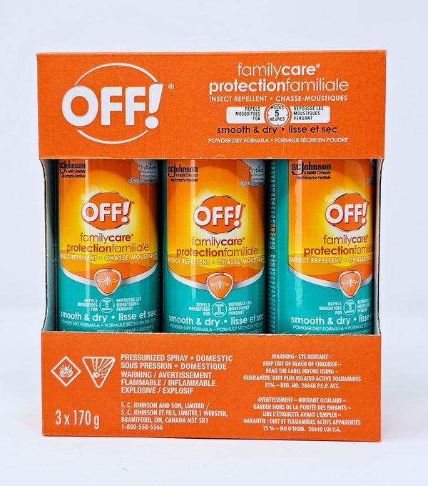 OFF! FamilyCare Insect Repellent – 3 x 170g