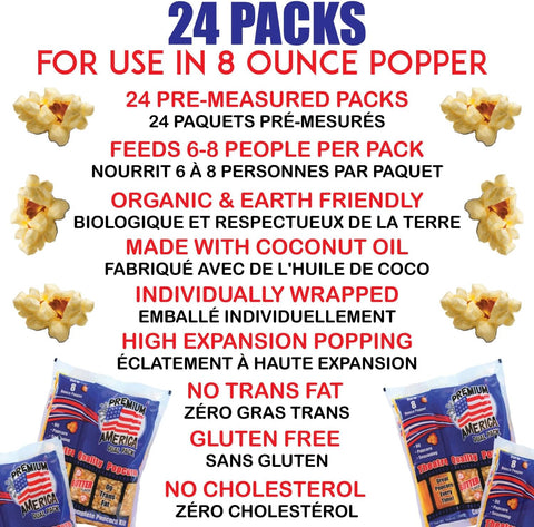 Premium America All-in-One Popcorn – 24x8oz