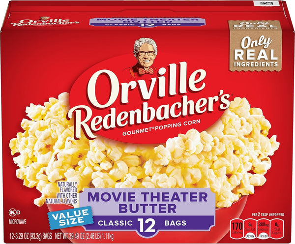 Orville Movie Theater Butter Popcorn – 12ct