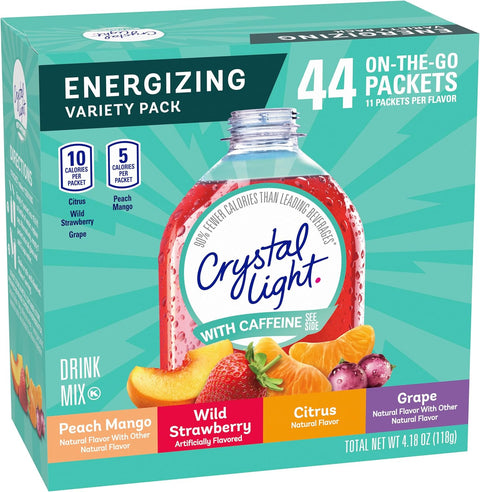 Crystal Light Energy Drink Mix, 44 Pack