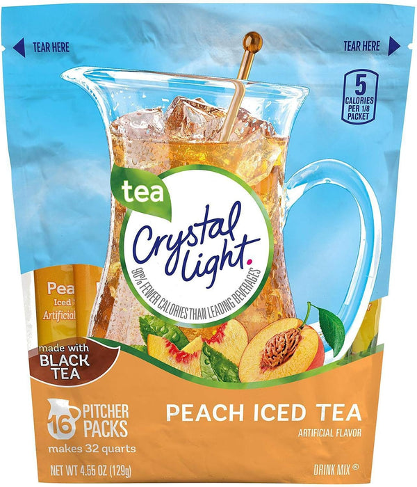 Crystal Light Peach Tea Sticks, 16 Ct