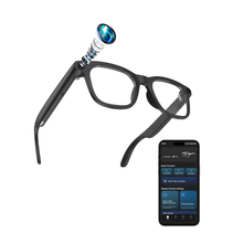 STRVO G-06 2K Ultra HD Camera Smart Glasses with Bluetooth Audio, Photochromic Lenses, AI Assistant, Video Recording & App Control - Black