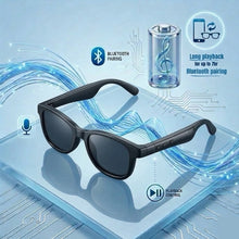 STRVO J-100 Bluetooth Smart Audio Glasses - Lightweight Open-Ear Calling & Music Sunglasses with Touch Controls, Long Battery Life - Black
